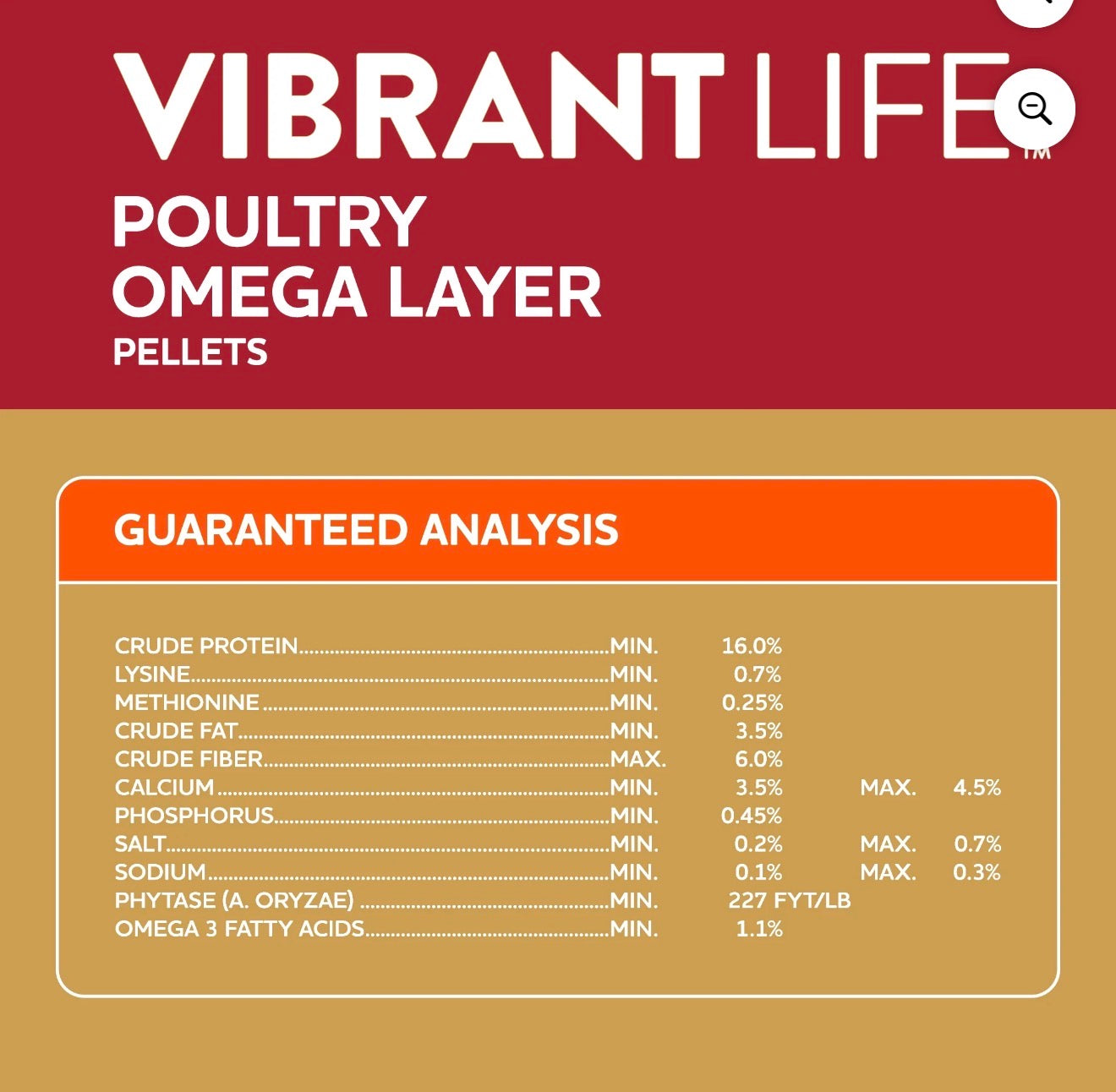 16% poultry omega layer