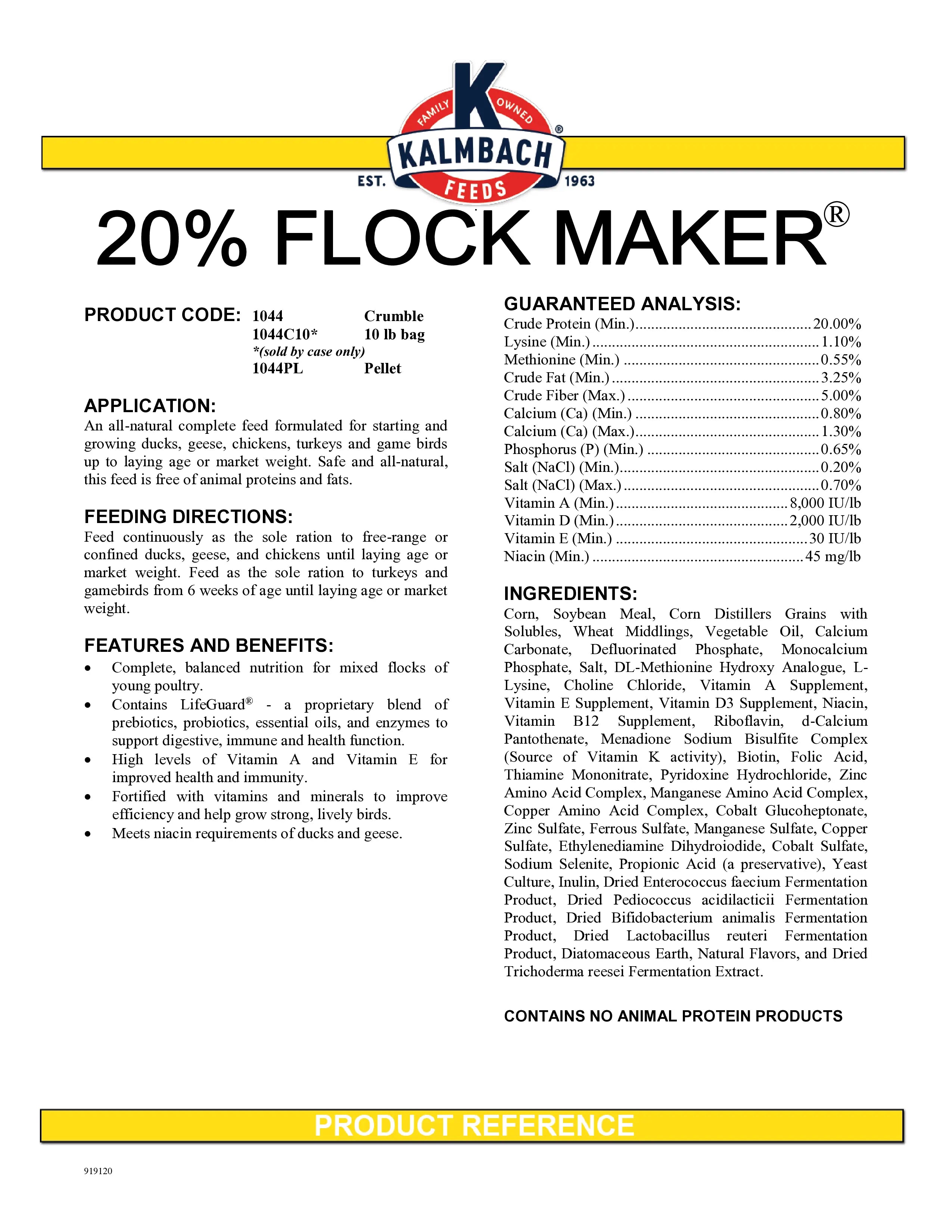 20% Flock Maker® (Pellet)