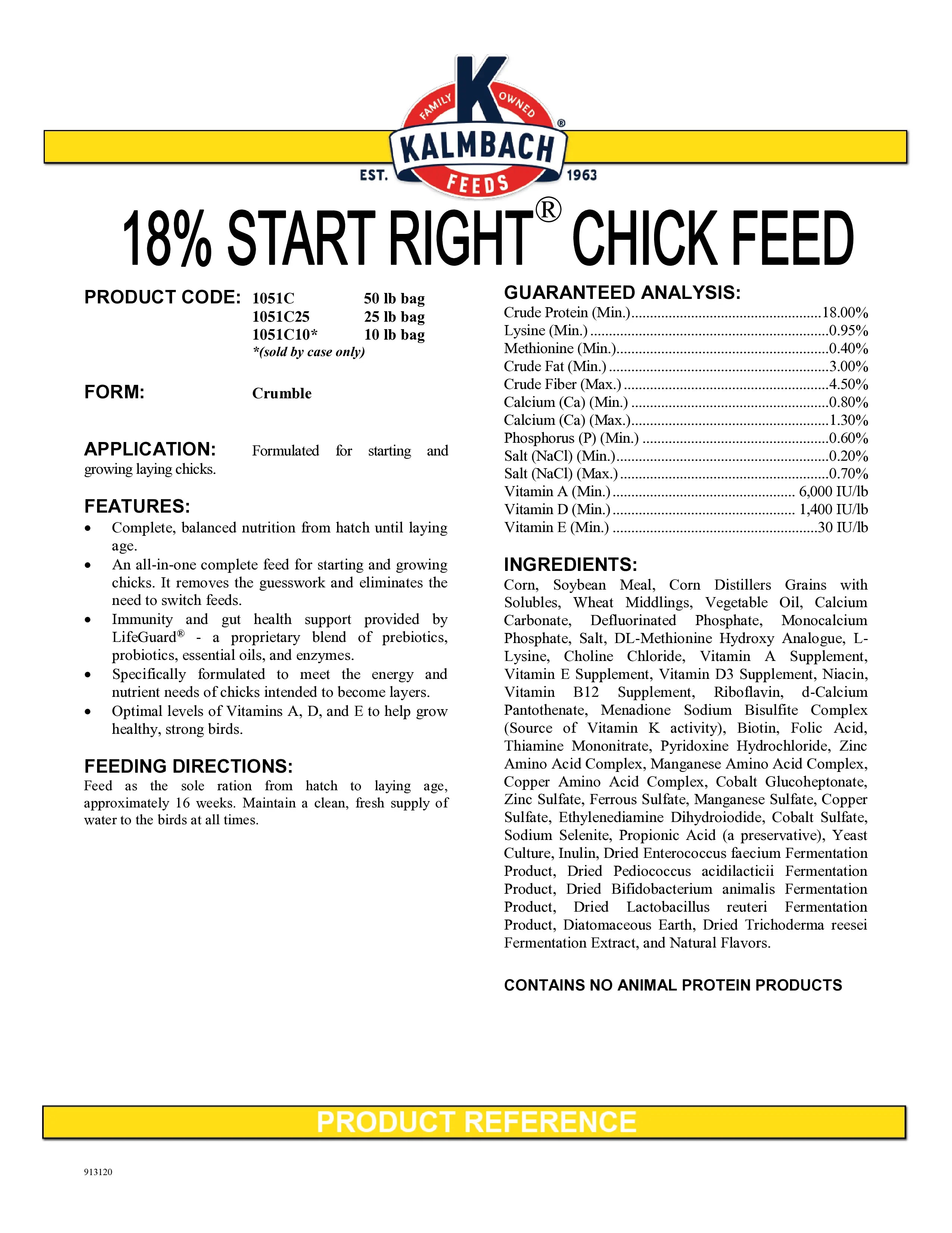 18% Start Right® Chicken Crumble Feed