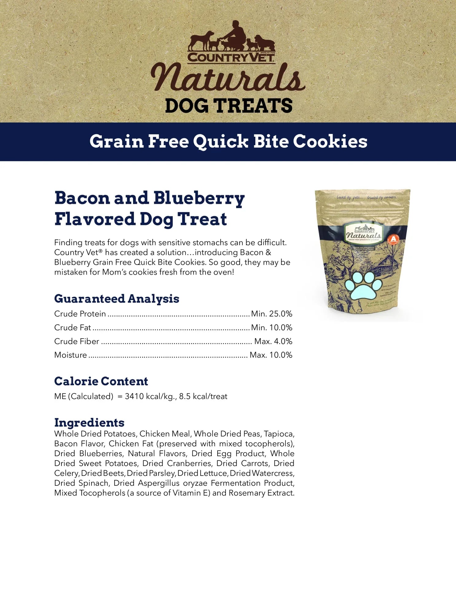 Country Vet Naturals Quick Bite Grain Free Cookies