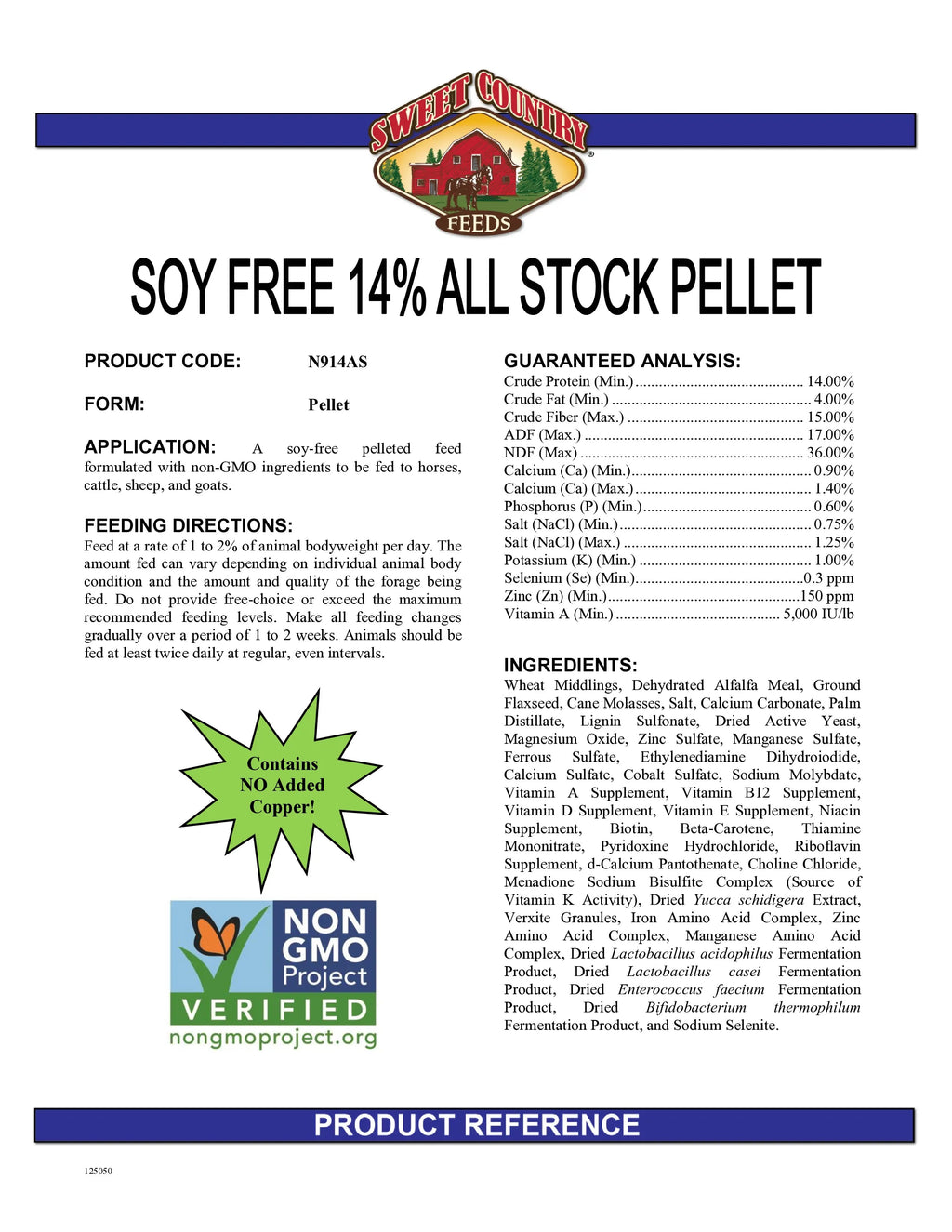 14% Soy-Free All Stock Pellet (Non-GMO)