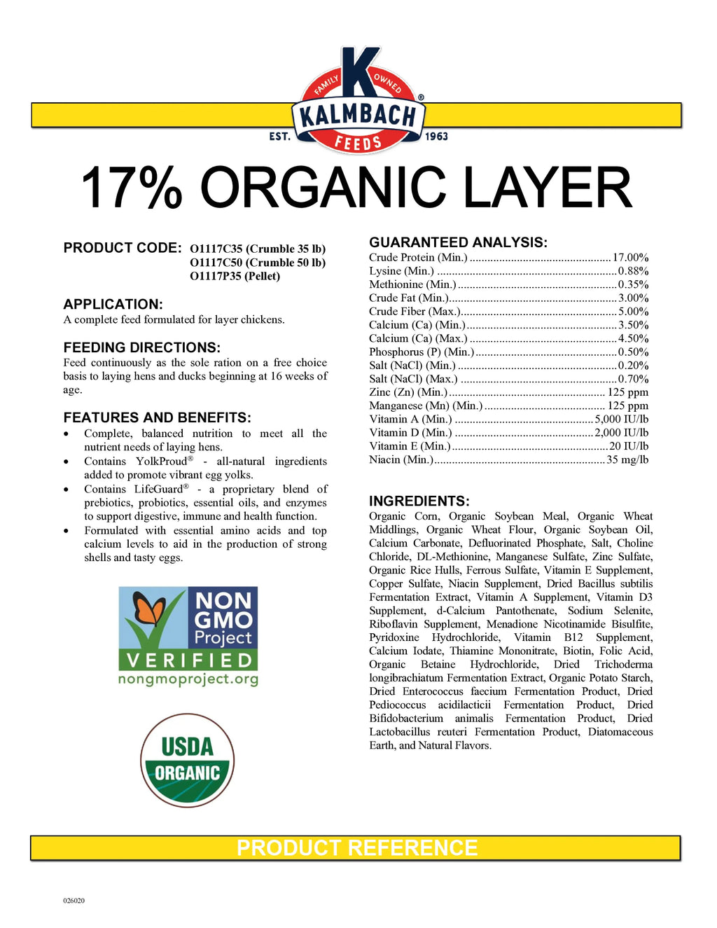 17% Organic Layer Pellets