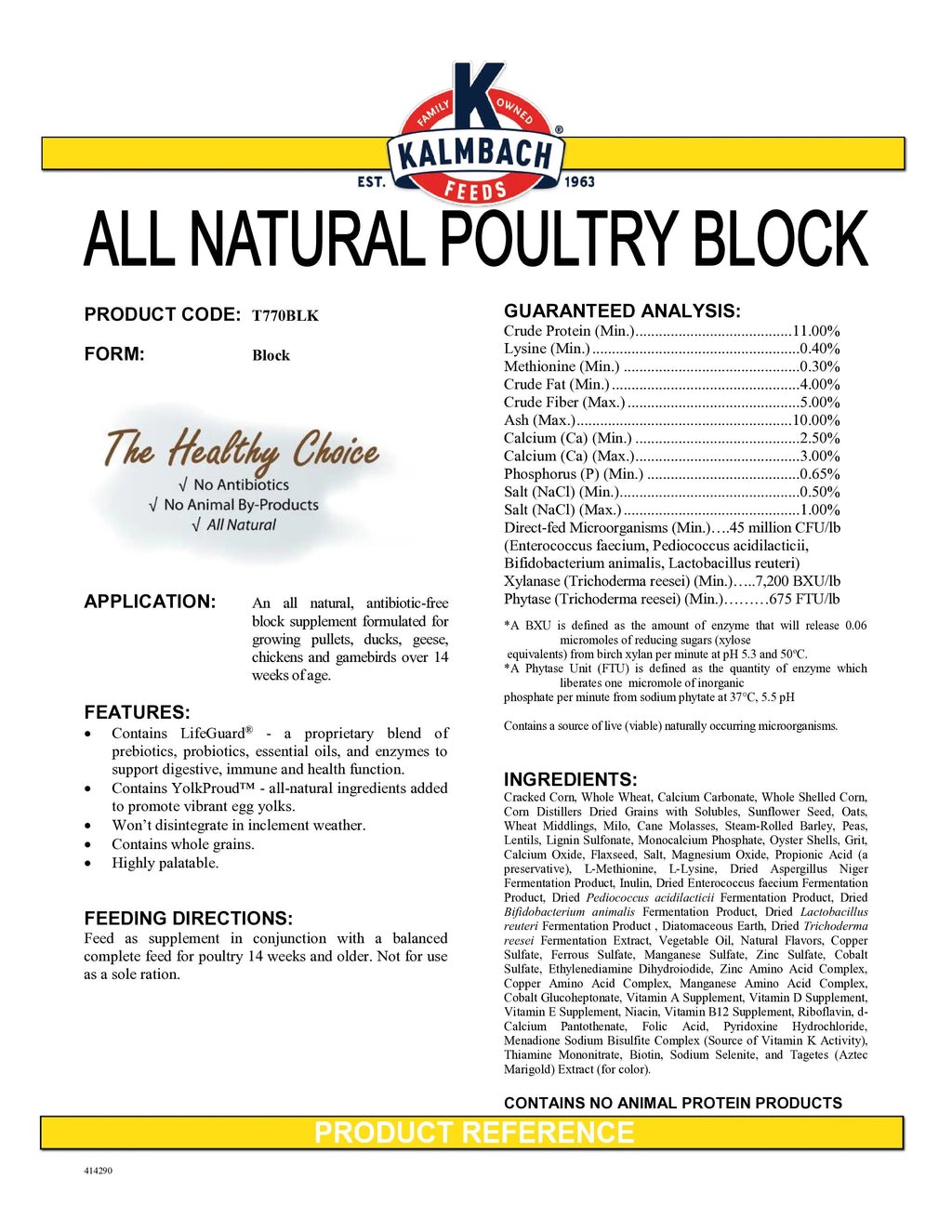Premium Poultry Block
