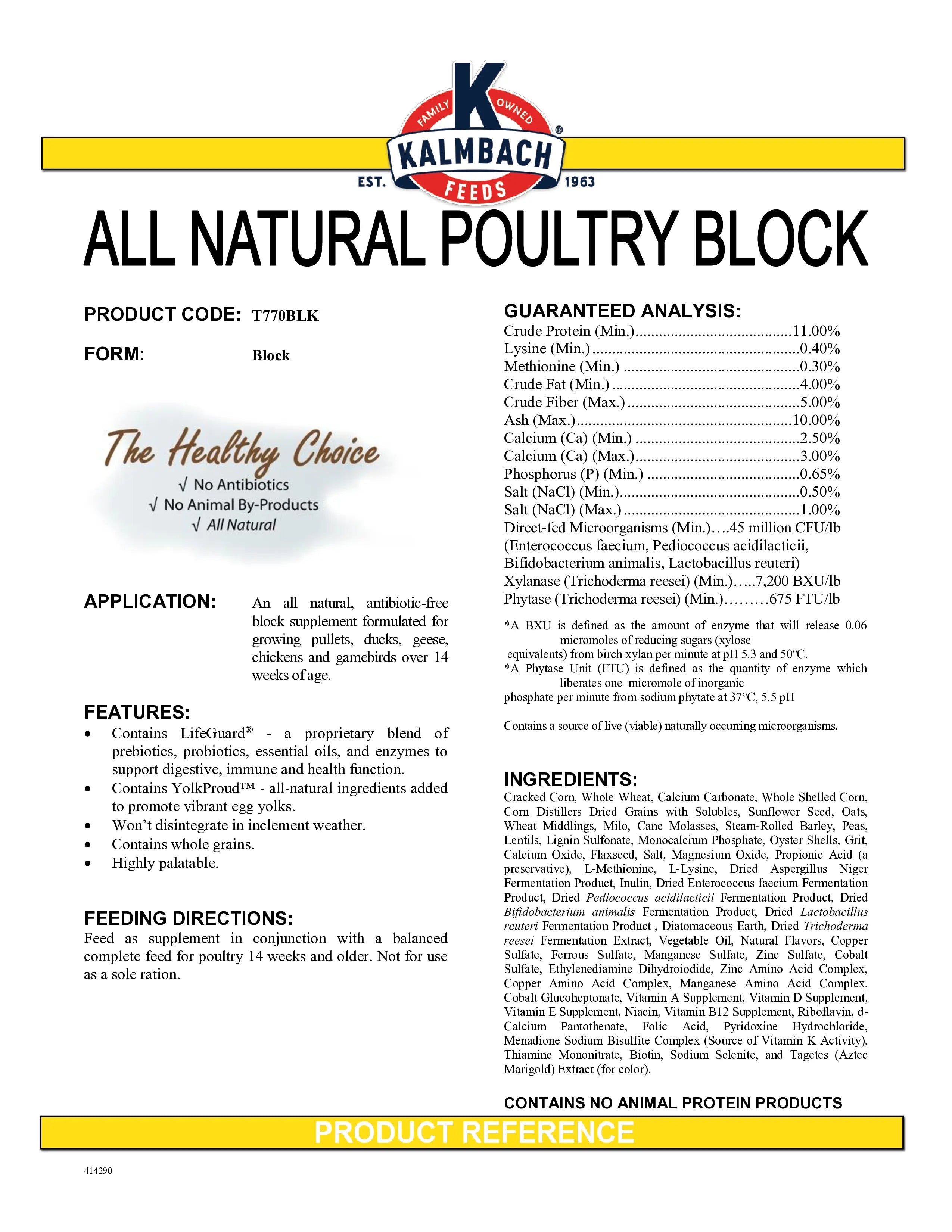 Premium Poultry Block