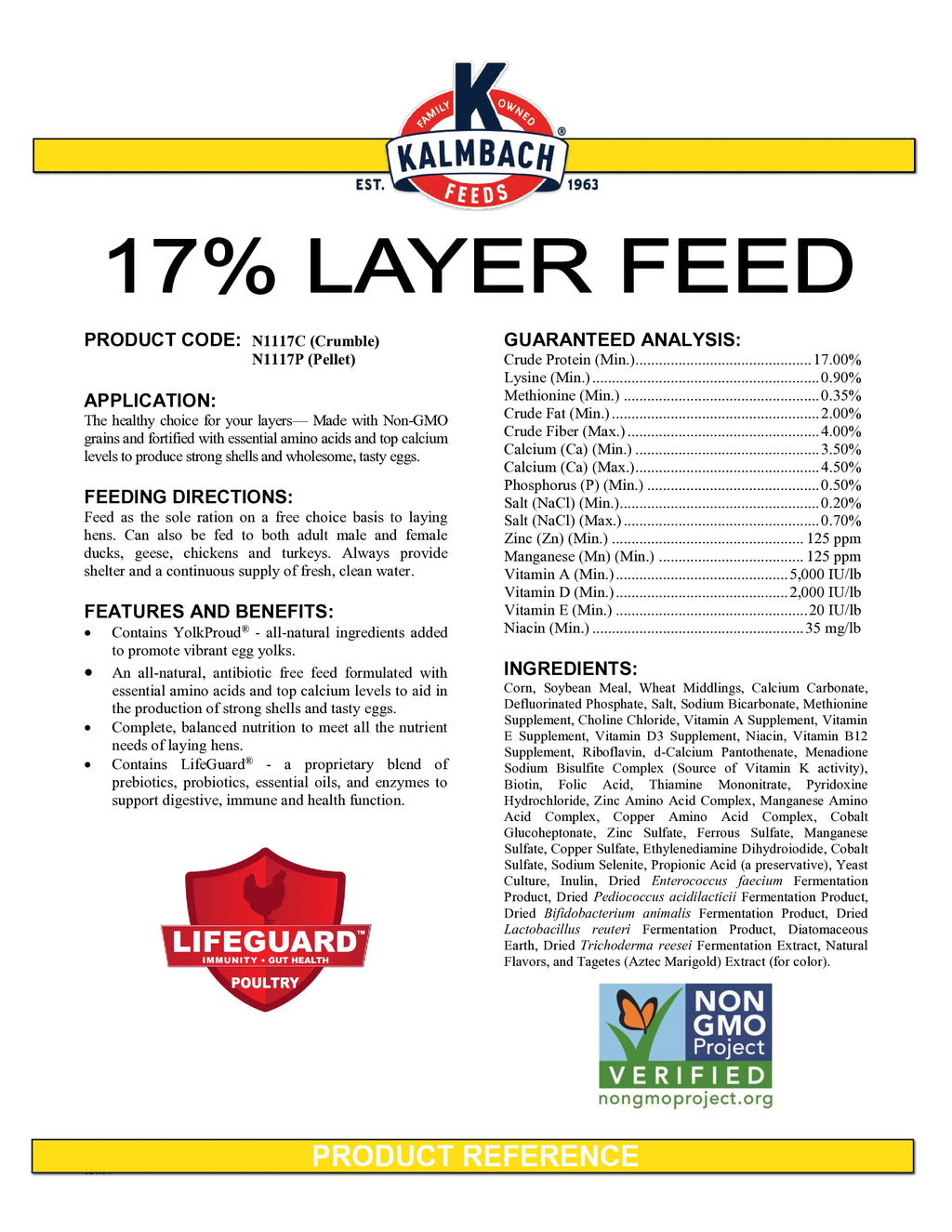 Layer Crumbles for Chickens (Non-GMO) - 17% Formula