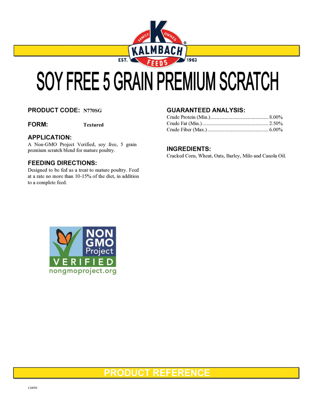 Soy-Free 5-Grain Premium Scratch (Non-GMO)