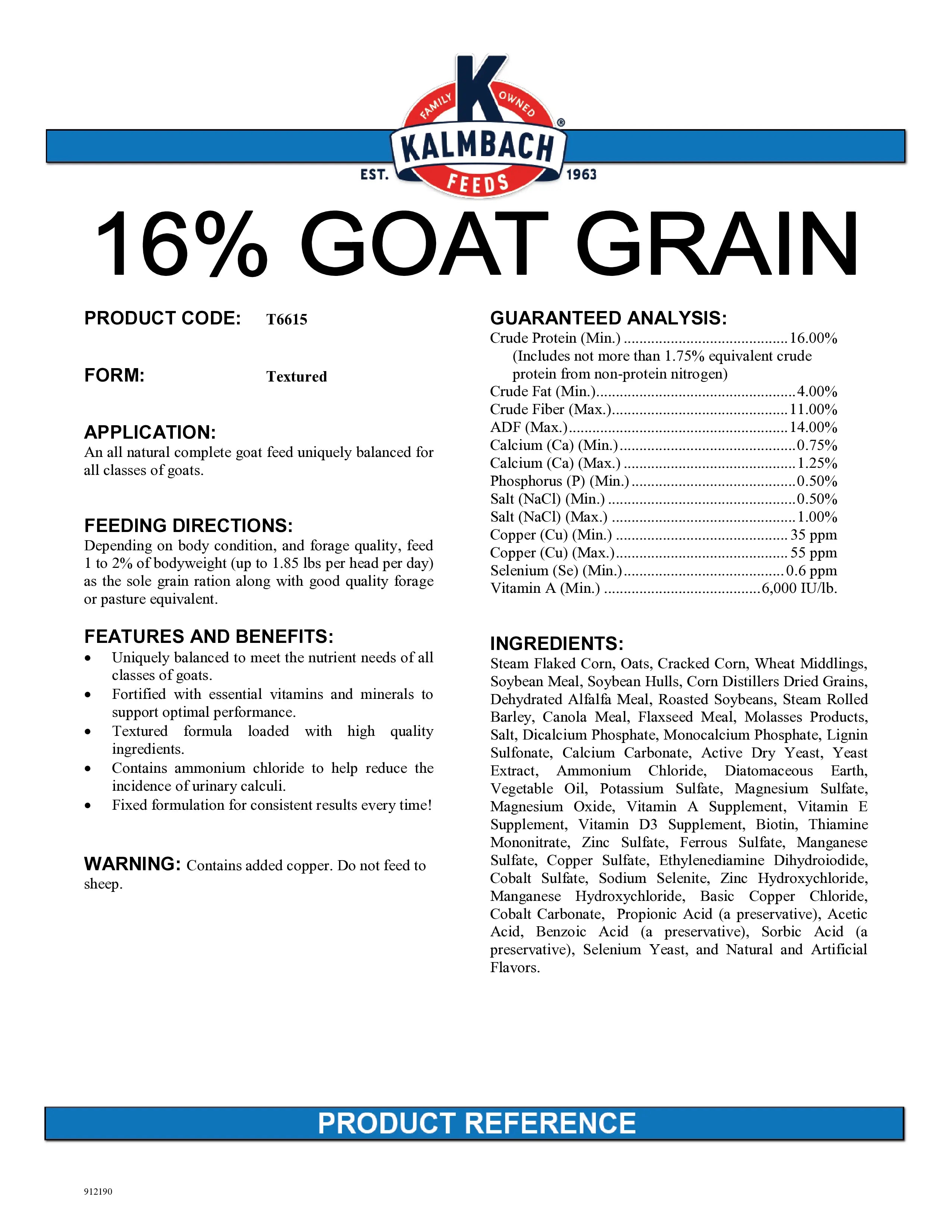 16% Goat Grain