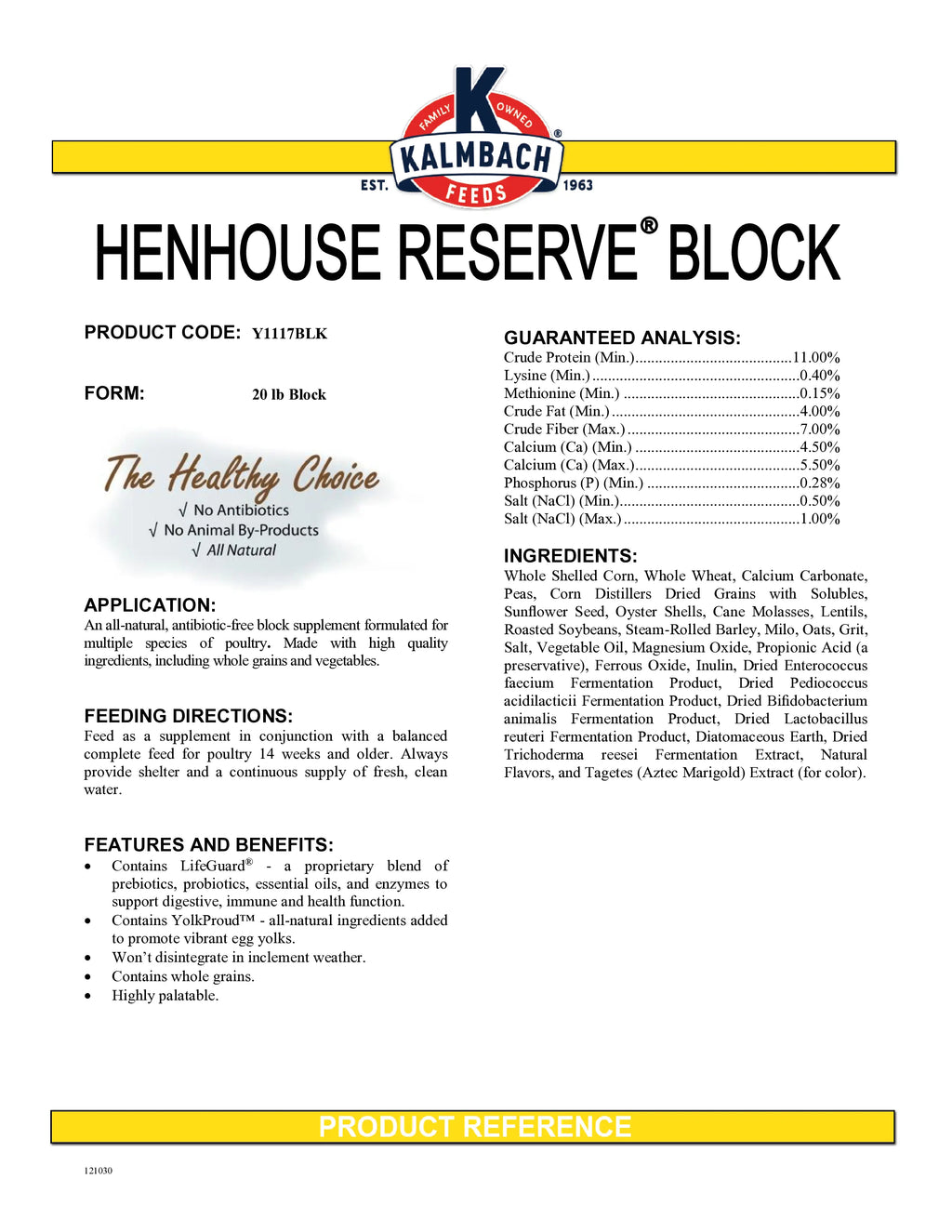Henhouse Reserve® Supplement Block